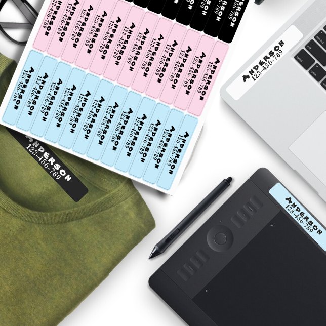 Étiquette d'habillement personnalisé pour la maiso (Créateur téléchargé)