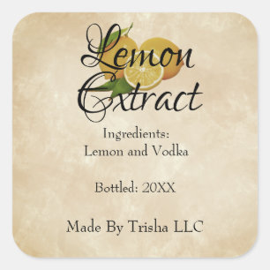 Étiquette d'huile d'extraction de citron personnal