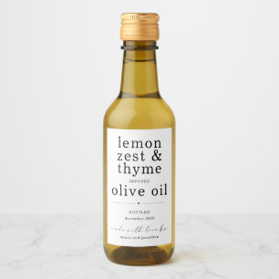 Étiquette d'huile d'olive infantile maison - troi