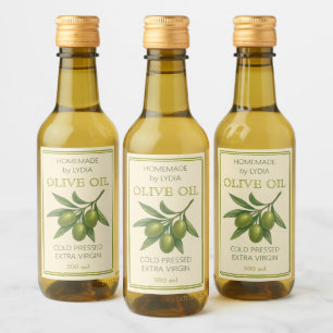 Étiquette d'huile d'olive maison personnalisé