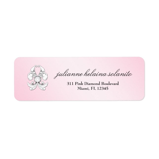 Étiquette Diamant De Luxe 311 Rose (Devant)
