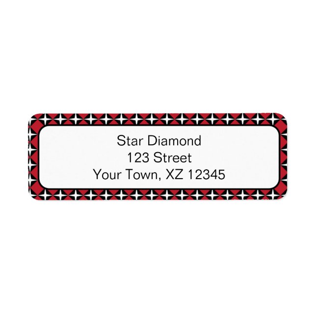 Étiquette Diamants étoilés (Devant)