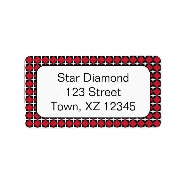 Étiquette Diamants étoilés (Devant)