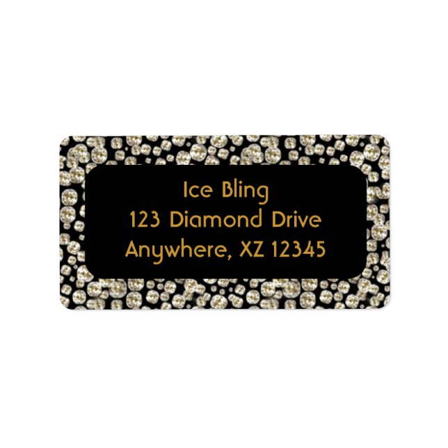 Étiquette Diamants noirs (Devant)