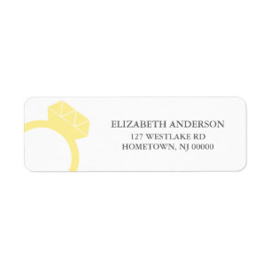 Étiquette Diamond Ring Address Labels