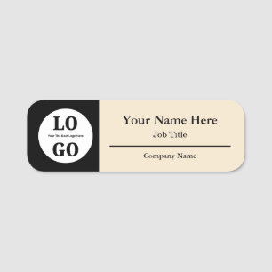 Étiquette d'identification de l'entreprise avec lo