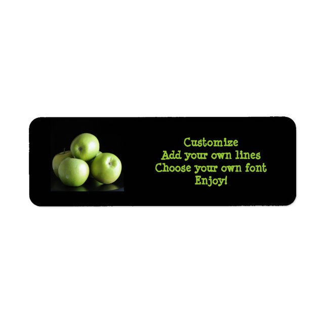 Étiquette diététiste, nutritionniste ... une pomme par jour (Devant)