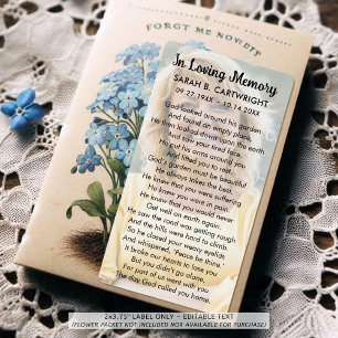 Étiquette Dieux funéraires Poème de jardin Photo personnalis