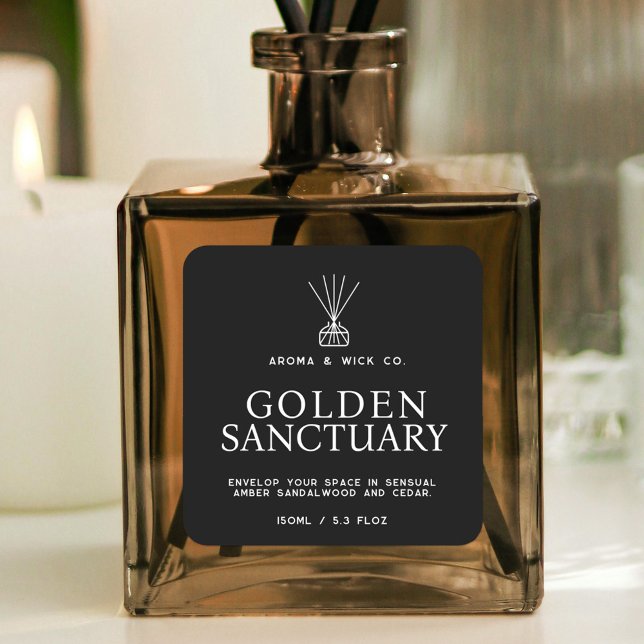 Étiquette diffuseur noir simple (Créateur téléchargé)