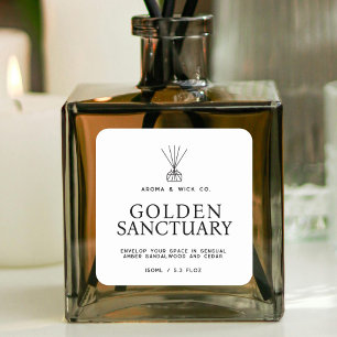 Étiquette diffuseur simple blanc et noir