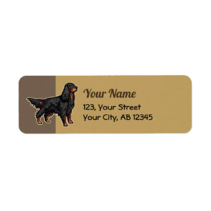 Étiquette d'illustration Gordon Setter