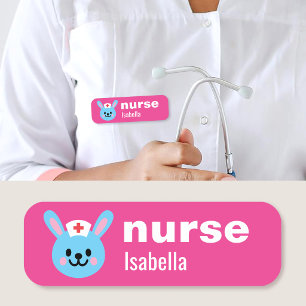 Étiquette d'infirmière à nom personnalisé Simple L