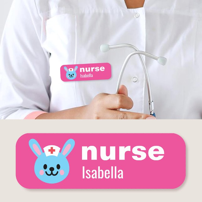 Étiquette d'infirmière à nom personnalisé Simple L (Créateur téléchargé)
