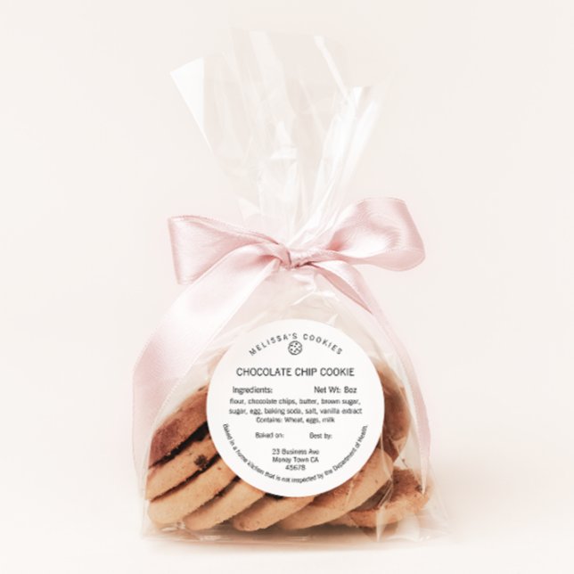 Étiquette d'ingrédient de boulangerie simple et pr (Créateur téléchargé)