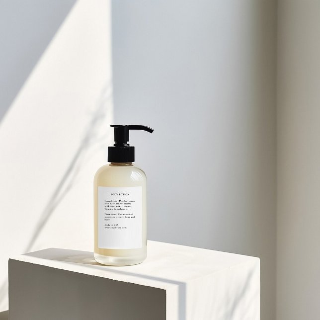 Étiquette d'ingrédient de produit de soins de la p (Créateur téléchargé)