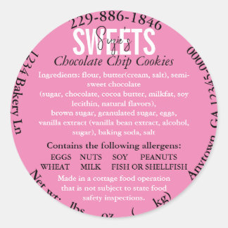 Étiquette d'ingrédients de la loi de chalet de l'É