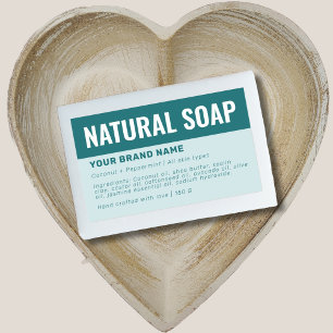 Étiquette d'ingrédients d'emballage de savon perso