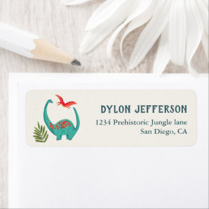 Étiquette Dinosaur kids birthday party