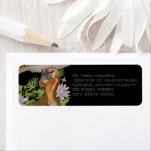 Étiquette Dinosaur Raptor Jungle Art