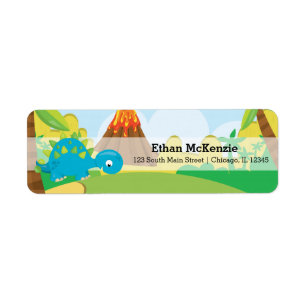 Étiquette Dinosaure adorable