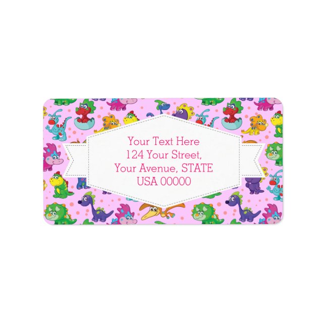 Étiquette Dinosaure Cuteness Kawaii Extravaganza (Devant)