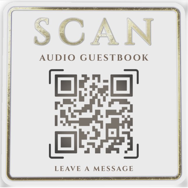 ÉTIQUETTE D'INSTRUCTIONS DE LIVRE D'OR AUDIO CODE  (Devant)