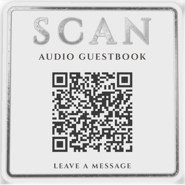 Étiquette d'instructions de livre d'or audio QR Co (Devant)