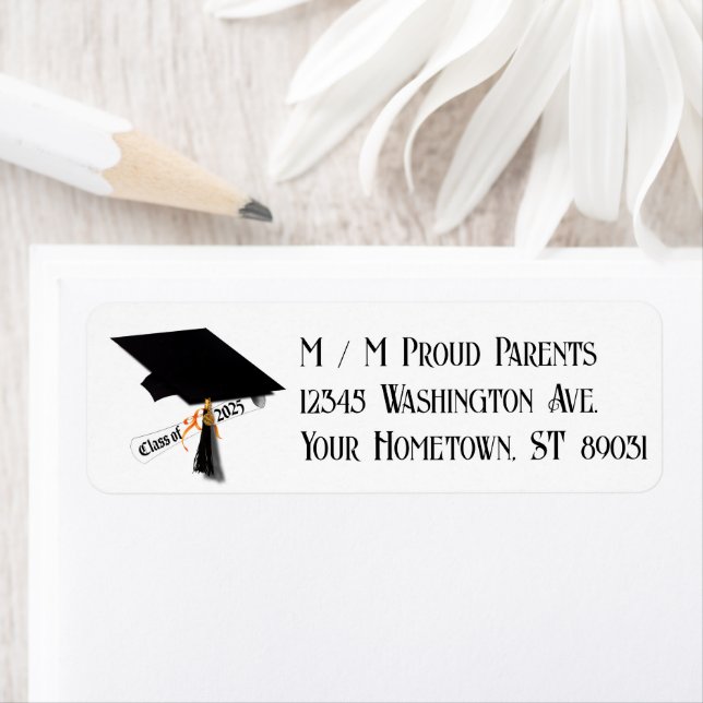 Étiquette Diplôme de casquette de 2025 (En situation)