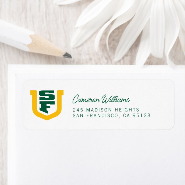 Étiquette Diplômés de l'Université de San Francisco (En situation)