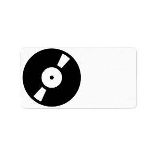 Étiquette disque vinyle rétro