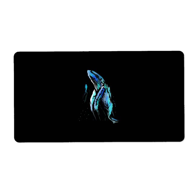 Étiquette Diver De Plongée De Plongée Baleine À Baleine Baig (Devant)