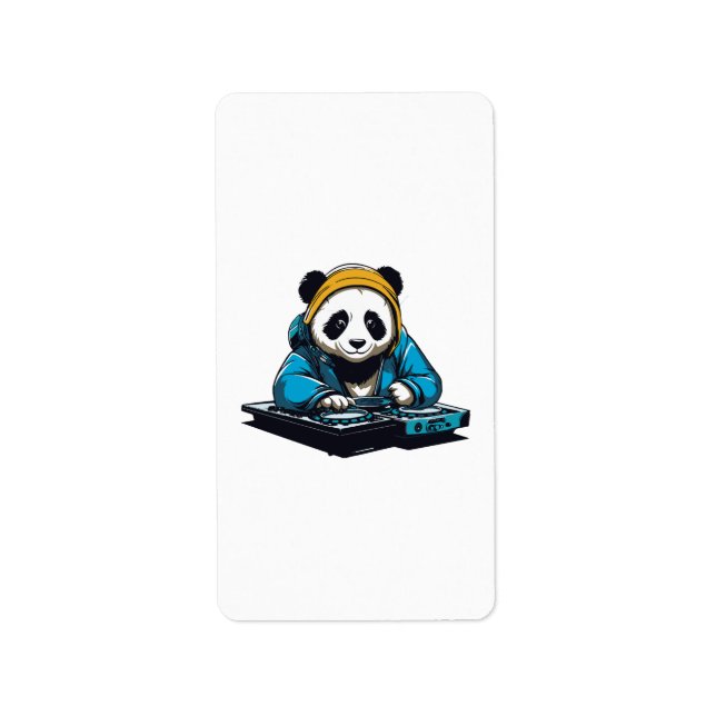 Étiquette DJ Kawaii Panda (Devant)
