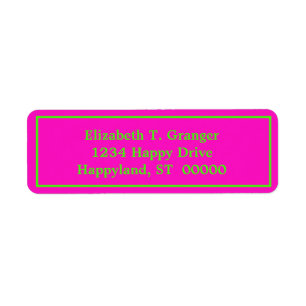 Étiquette do-it-yourself Couleurs encadrées Chocking Pink Li