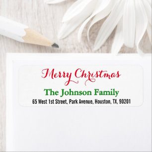Étiquette do-it-yourself Élégant Joyeux Noël personnalisé Ad