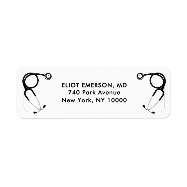 Étiquette Docteur Médicale (Devant)