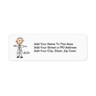 Étiquette Docteur Stick Figure