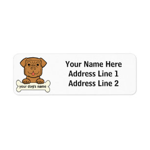 Étiquette Dogue de Bordeaux personnalisé