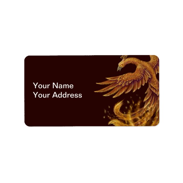 étiquette d'oiseaux phoenix (Devant)