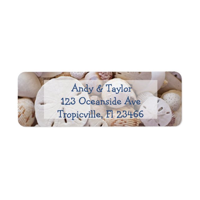 Étiquette Dollar de sable et coquillages Retourner l'adresse (Devant)