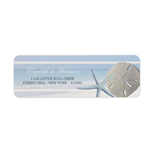 Étiquette Dollar de sable et mariage de plage d'étoiles de