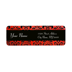 ÉTIQUETTE DOMMASQUE ROUGE NOIR