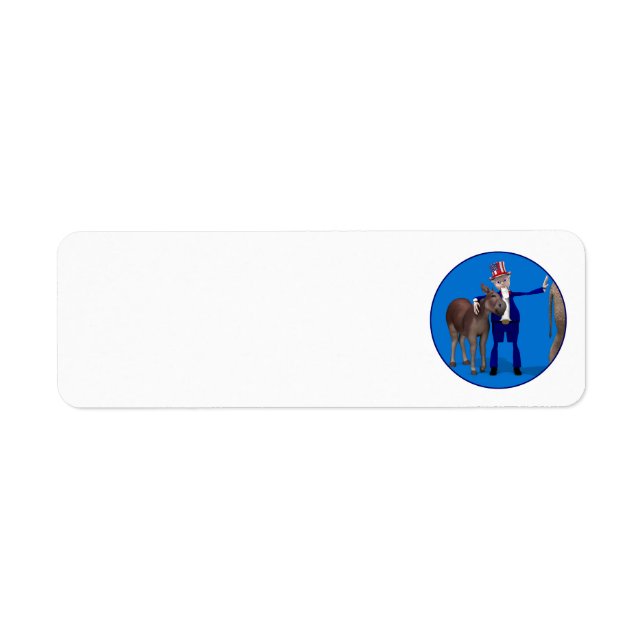 Étiquette Donkey Lover Oncle Sam (Devant)