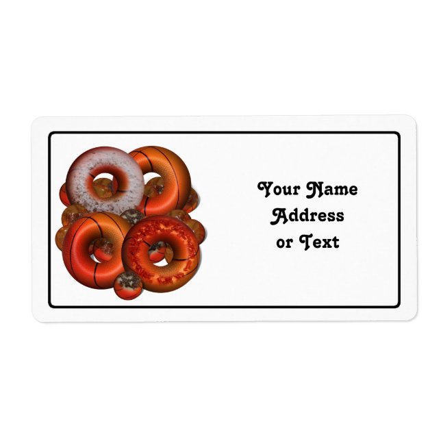 Étiquette Donuts de Dunking pour le fan de basket-ball (Devant)