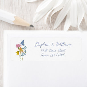 Étiquette Doodle Floral Fantaisiste