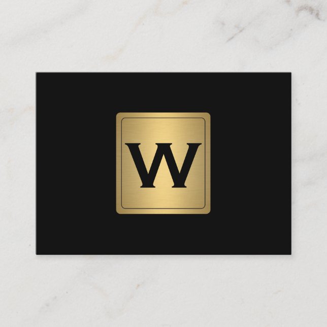 Étiquette d'or classique avec Monogramme (Devant)
