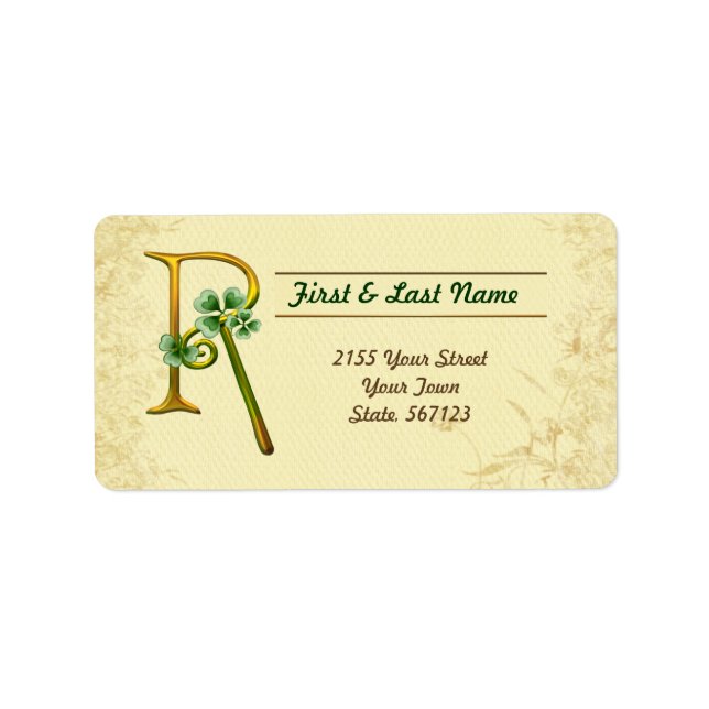 Étiquette d'or irlandais (Devant)