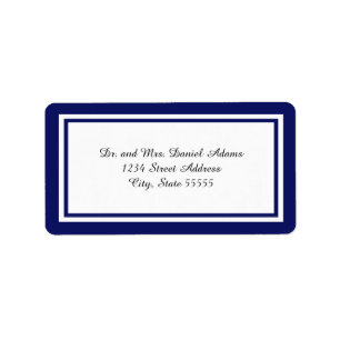 Étiquette Double Blue Trim - Address Label