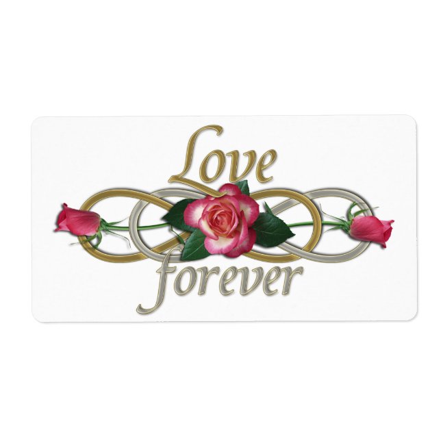 Étiquette Double Infinity - Roses Love forever (Devant)