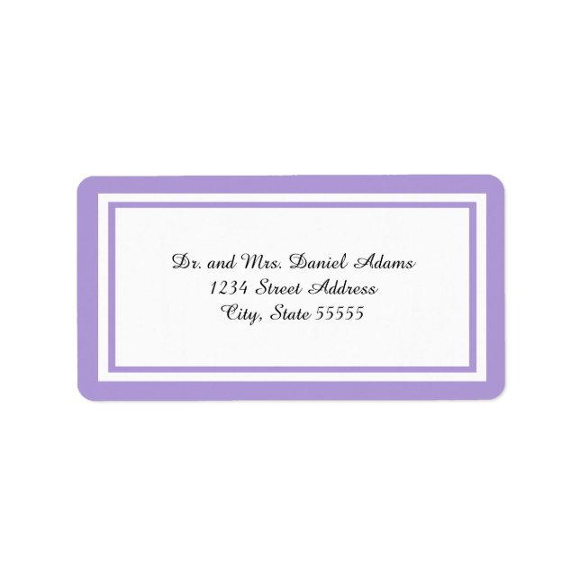 Étiquette Double Lavender Trim - Address Label (Devant)