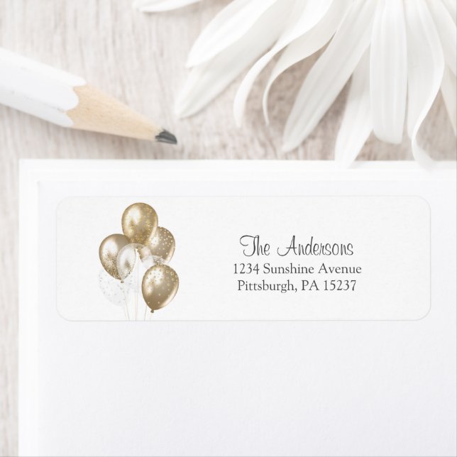 Étiquette Douche par courriel Adresse de retour (En situation)